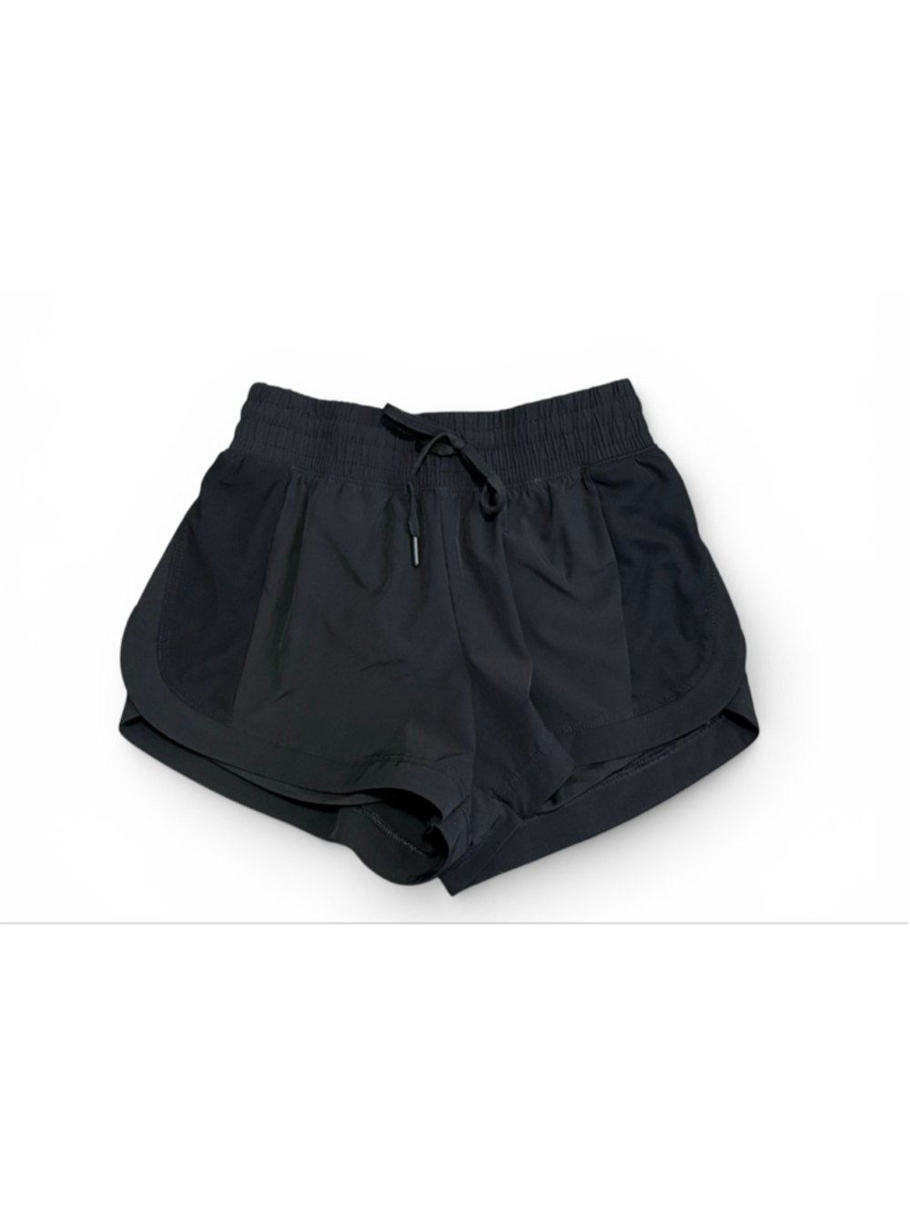 R. Sofia Black Athletic Running Shorts Womens Size Small Lined Drawstring - Picture 4 of 5